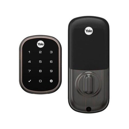 Key Free Touchscreen Deadbolt with Z-Wave Plus; Oil Rubbed Bronze - YALE REAL LIVING YRD156ZW20BP